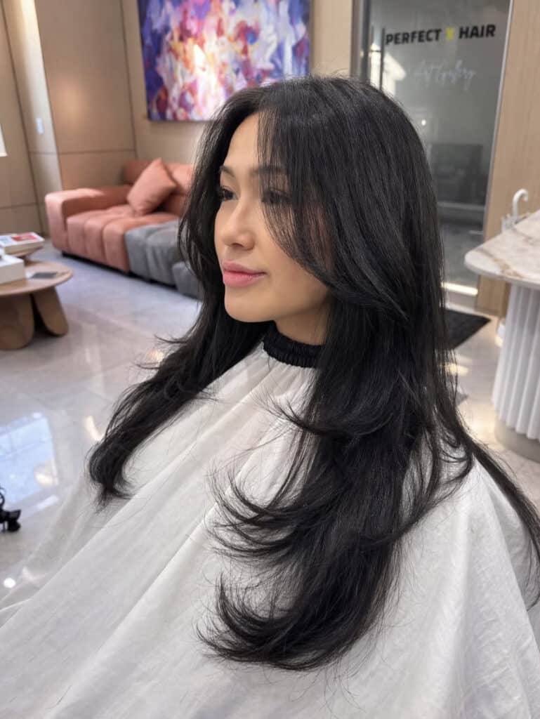 Long layered haircut