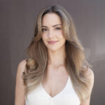 Toffee brown/blonde partial highlights at PERFECT X HAIR in Toronto